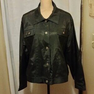 Black waist length Jacket.